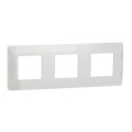 Plaque de Finition Blanche 3 Postes Unica Studio Schneider Electric