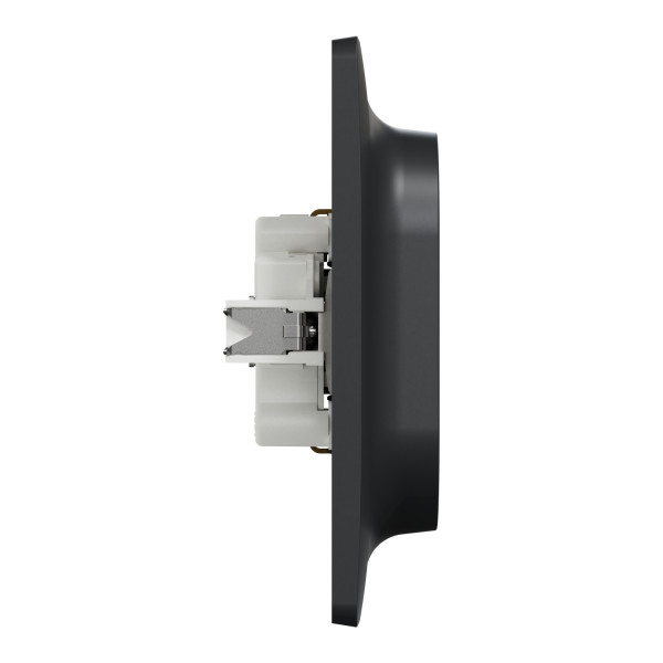Schneider unica2 - prise double 2p+t pour boîte 1p - de - vis - anthracite - méca + plaque