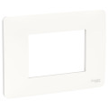 Schneider unica2 studio - plaque de finition - blanc - 3 modules
