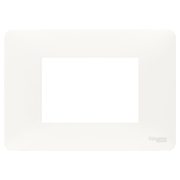Schneider unica2 studio - plaque de finition - blanc - 3 modules