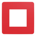 Schneider unica2 studio color - plaque de finition - rouge cardinal liseré blanc - 1 poste