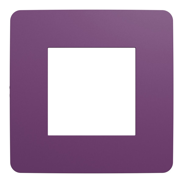 Schneider unica2 studio color - plaque de finition - prune liseré blanc - 1 poste