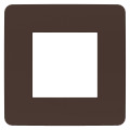 Schneider unica2 studio color - plaque de finition - chocolat liseré anthracite - 1 poste