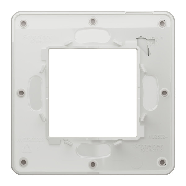 Schneider unica2 studio color - plaque de finition - gris pierre liseré blanc - 1 poste