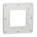 Schneider unica2 studio color - plaque de finition - gris pierre liseré blanc - 1 poste