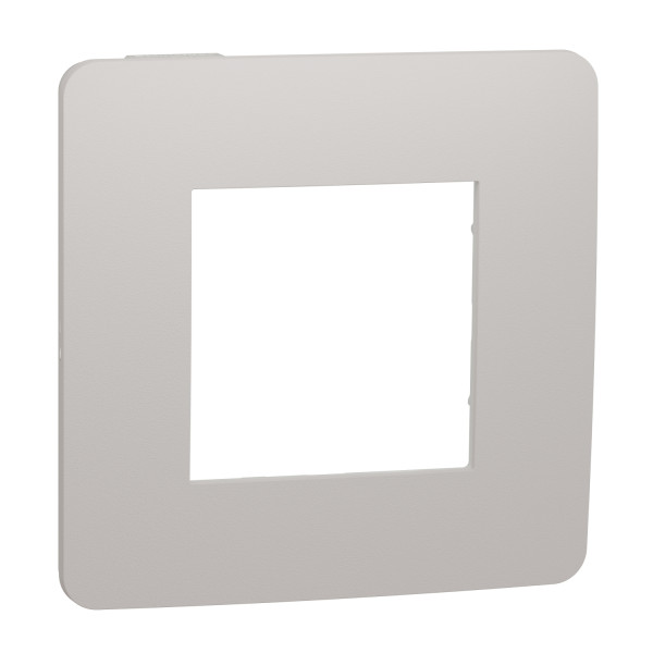 Schneider unica2 studio color - plaque de finition - gris pierre liseré blanc - 1 poste