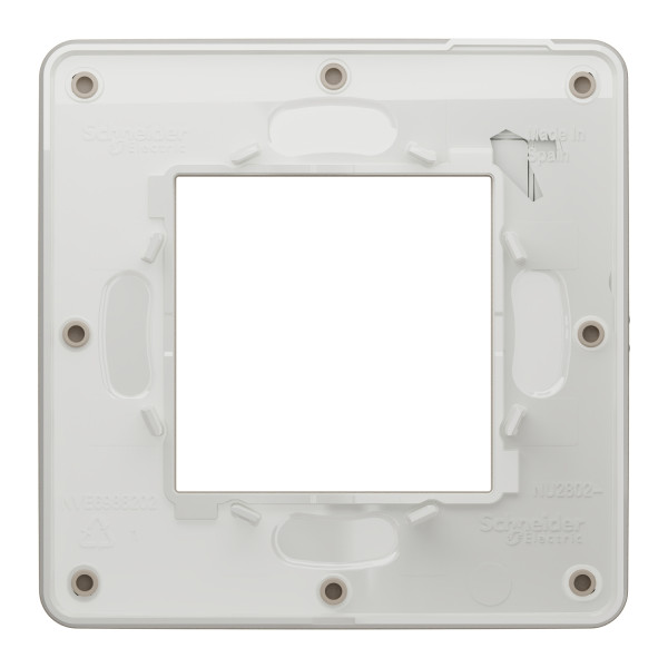 Schneider unica2 studio color - plaque de finition - taupe liseré blanc - 1 poste