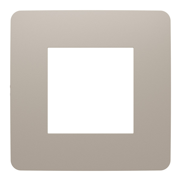 Schneider unica2 studio color - plaque de finition - taupe liseré blanc - 1 poste