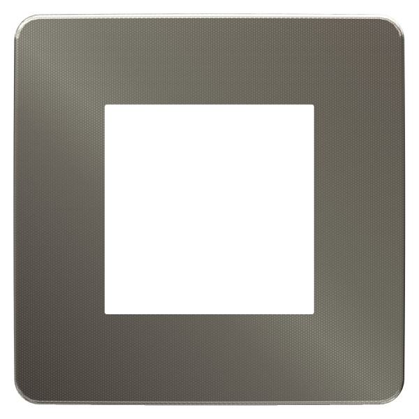 Plaque de Finition Black Aluminium 1 Poste Unica Studio Métal Schneider Electric - 2 Modules