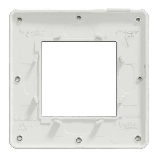 Unica studio métal n - plaque de finition - aluminium liseré blanc - 1 poste