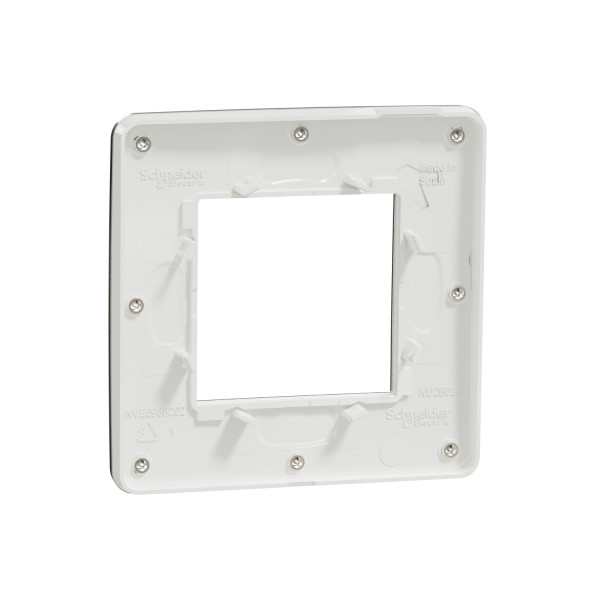 Unica studio métal n - plaque de finition - aluminium liseré blanc - 1 poste