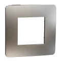 Unica studio métal n - plaque de finition - aluminium liseré anthracite - 1p