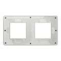 Schneider unica2 studio color - plaque de finition - gris foncé liseré blanc - 2 postes