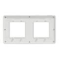 Unica studio métal n - plaque de finition - aluminium liseré blanc - 2 postes
