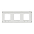 Schneider unica2 studio color - plaque de finition - gris foncé liseré blanc - 3 postes