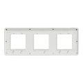 Unica studio métal n - plaque de finition - aluminium liseré blanc - 3 postes
