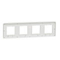 Unica studio métal n - plaque de finition - aluminium liseré blanc - 4 postes