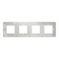 Schneider unica2 studio métal - plaque de finition - cuivre liseré blanc - 4 postes