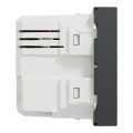 Schneider unica2 - chargeur usb double - 5vcc - 2,4a type a+c - 2 modul - anthr - méca seul