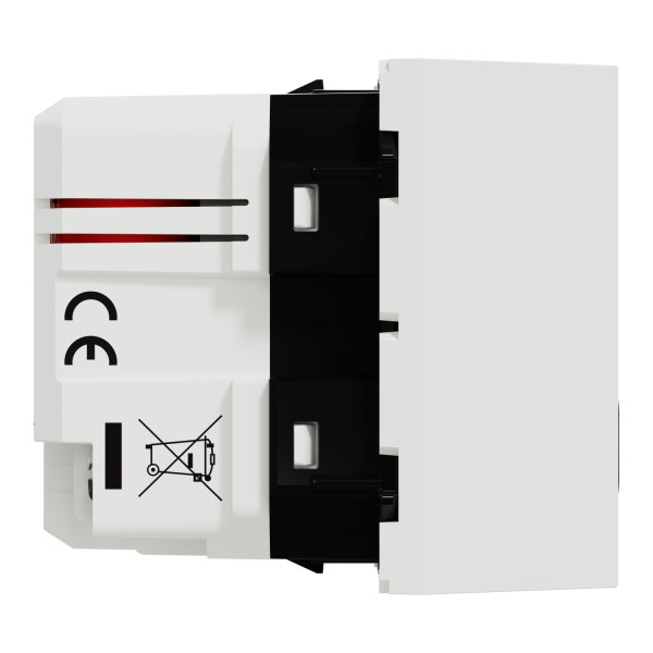 Unica - prise chargeur usb double - rapide 18w - 3,4a type a+c - 2 mod - blanc
