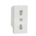 Unica - prise standard italien - 16a - 2p+t - 1 mod - blanc - méca seul
