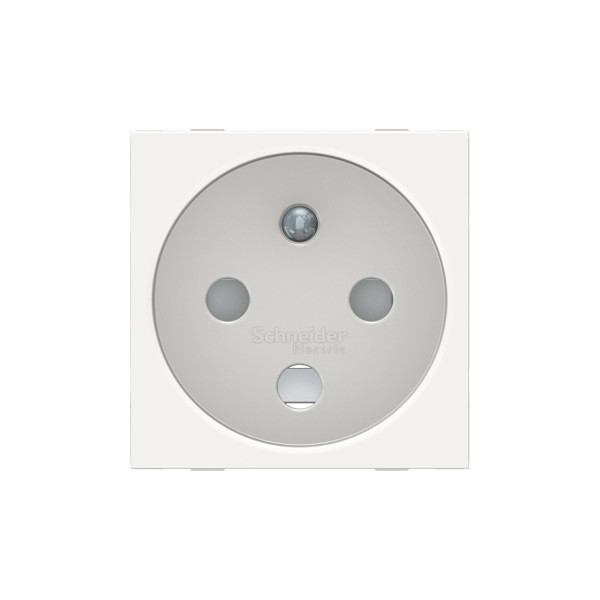 Schneider unica2 - prise 2p+t - fr - 90° - vis - détrompage mécanique - blanc - méca seul