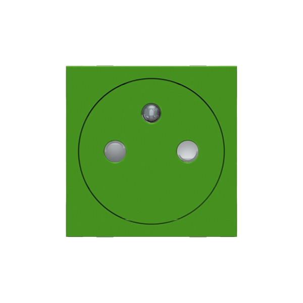 Schneider unica2 - prise 2p+t - fr - 90° - affleurant - raccord rapide - vert - méca seul
