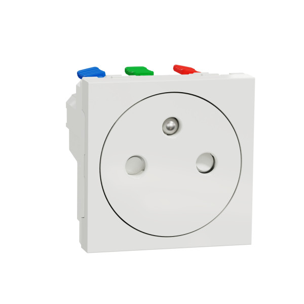 Schneider unica2 - prise 2p+t - fr - 90° - affleur - raccord rapide - blanc anti - mécanique seul