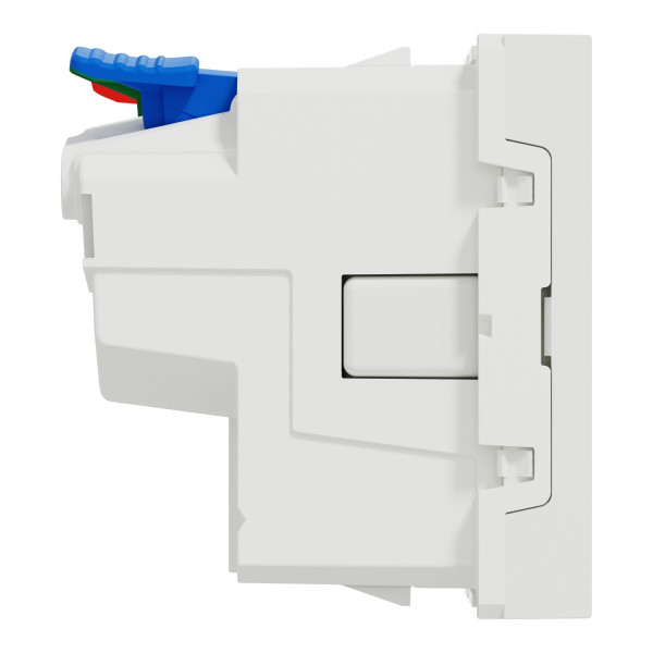 Unica - prise 2p+t - de - connexion rapide - blanc antibactérien - méca seul