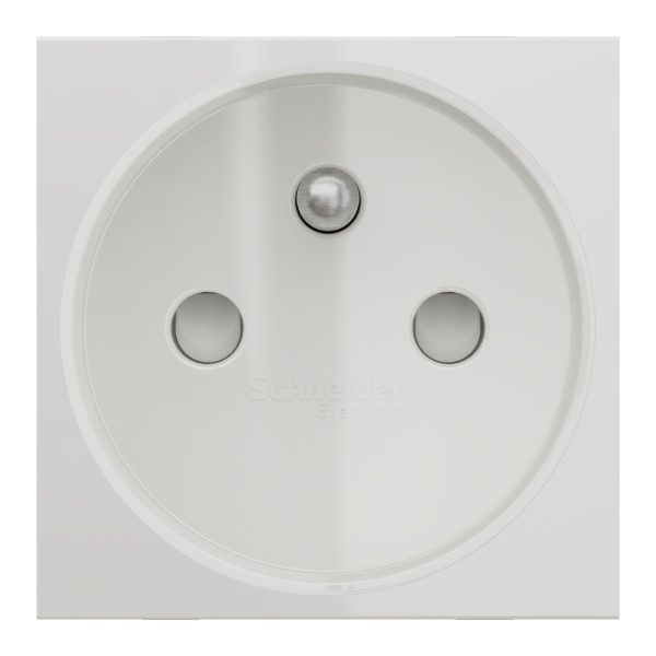 Schneider unica2 - prise 2p+t - fr - 90° - raccord rapide travers - blanc anti - méca seul