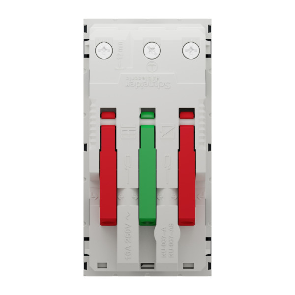 Schneider unica2 - prise double 2p+t - de - 45° - bornier à vis - anthracite - méca seul