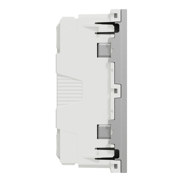 Schneider unica2 - prise double 2p+t - fr - 45° - connexion rapide - alu - méca seul