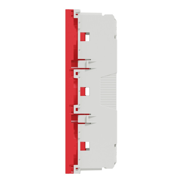 Schneider unica2 - prise triple 2p+t - fr - 45° - détrompage mécanique - rouge - méca seul