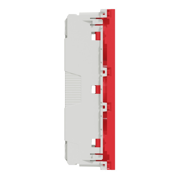 Schneider unica2 - prise triple 2p+t - fr - 45° - goulotte - détrompage - rouge - méca seul