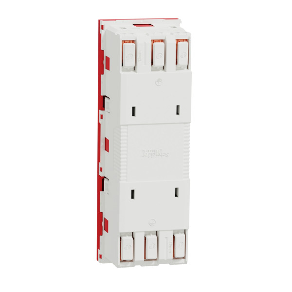 Prise Triple 2P+T Française Rouge 45° Unica Schneider – Mécanisme Seul