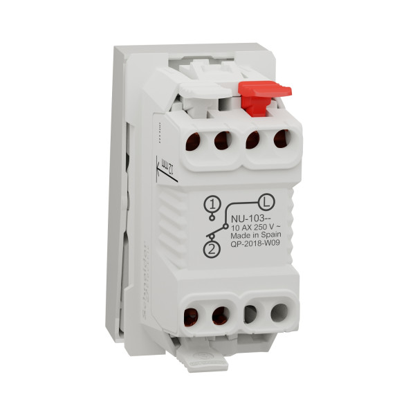 Va-et-Vient Blanc 10 A Connexion Rapide 1 Module Unica Schneider – Mécanisme Seul – Livré en Boîte