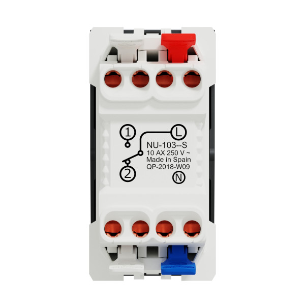 Schneider unica2 - va-et-vient lum témoin - 10a - connex rapide - 1 mod - anthr - méca seul