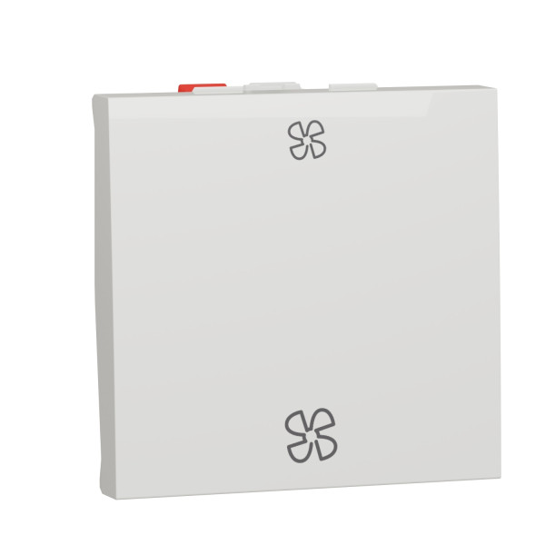Schneider unica2 - commande vmc 2 vitesses - 10a - 2 modules - blanc antimi - méca seul