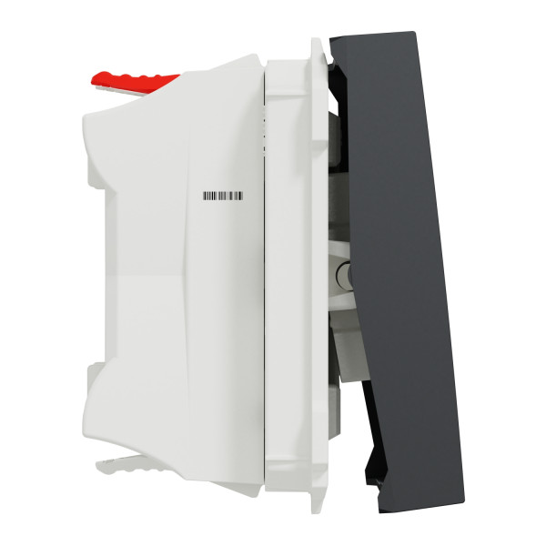 Schneider unica2 - poussoir lumineux (localisation) - 10a - 2 mod - anthracite - méca seul