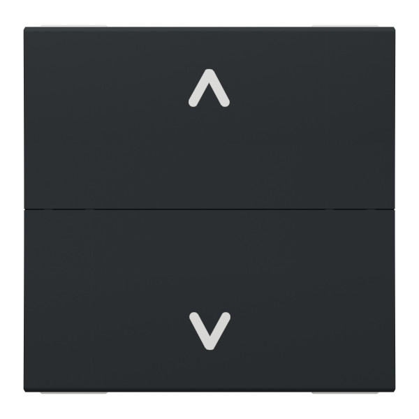 Commande Volet-Roulant Anthracite Double Poussoir Unica Schneider – 2 Modules – Mécanisme Seul