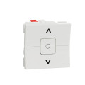 Interrupteur de Volet-Roulant Blanc 3 touches 6 A Unica Schneider – 2 Modules – Mécanisme Seul