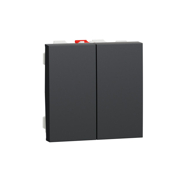 Double Va-et-Vient Anthracite 10 A Connexion Rapide 2 Modules Unica Schneider – Mécanisme Seul