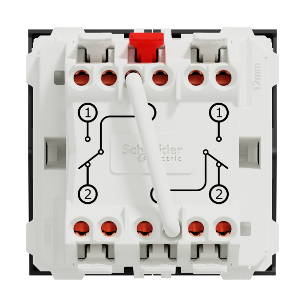 Double Va-et-Vient Anthracite 10 A Connexion Rapide 2 Modules Unica Schneider – Mécanisme Seul