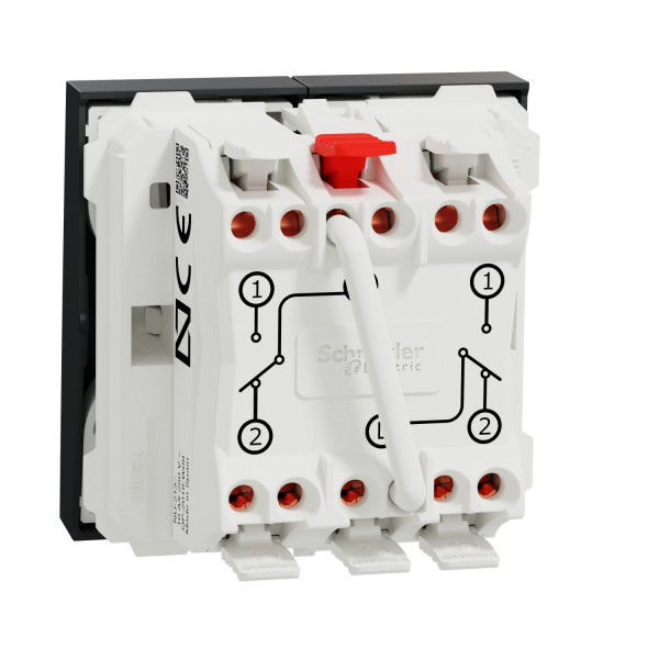 Double Va-et-Vient Anthracite 10 A Connexion Rapide 2 Modules Unica Schneider – Mécanisme Seul