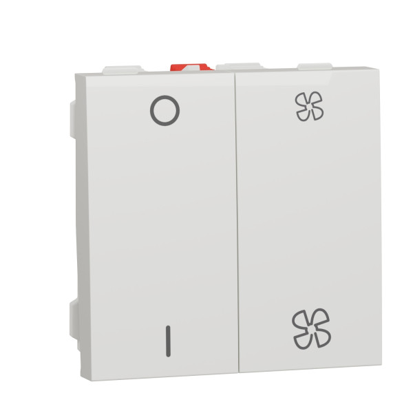 Commande VMC Blanc ON/OFF avec 2 Vitesses 10 A Unica Schneider – 2 Modules