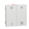 Commande VMC Blanc ON/OFF avec 2 Vitesses 10 A Unica Schneider – 2 Modules
