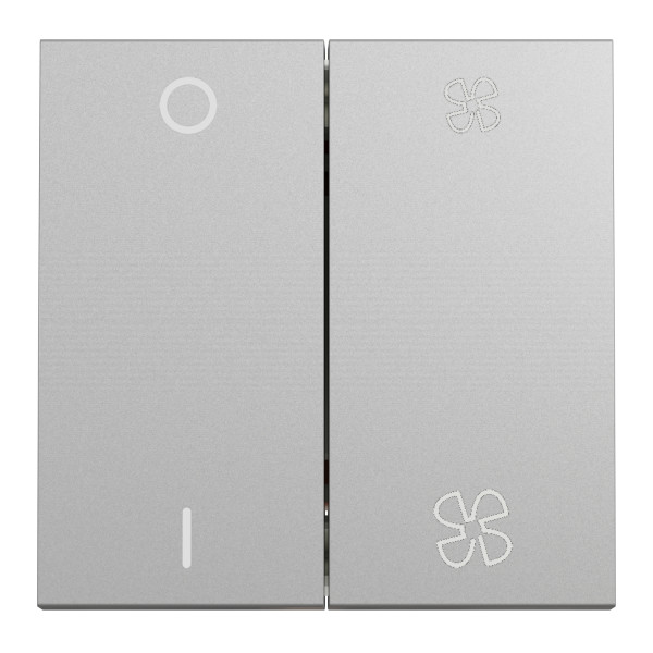 Schneider unica2 - commande vmc - on/off + 2 vitesses - 10a - 2 mod - alu - mécanisme seul