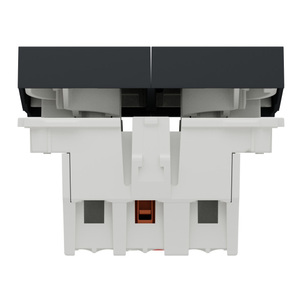 Schneider unica2 - cde volet-roulant - double poussoir + stop - 2 mod - anthra - méca seul