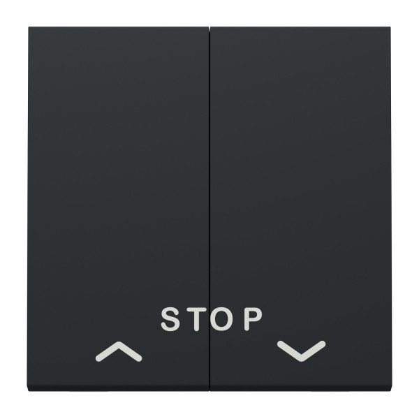 Schneider unica2 - cde volet-roulant - double poussoir + stop - 2 mod - anthra - méca seul