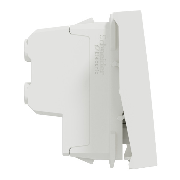Schneider unica2 - interrupteur bipolaire lumineux (indication) - 2 mod - blanc - méca seul